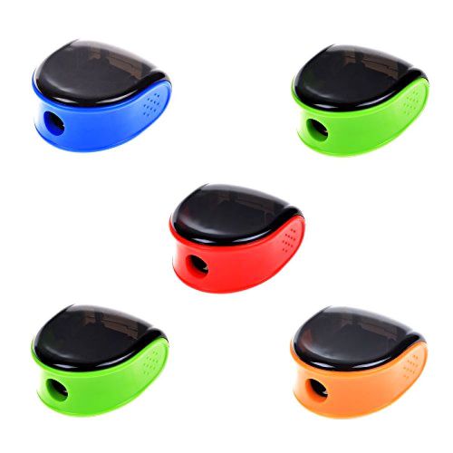 Cosmos 5 PCS Random Color Plastic Manual Pencil Sharpener