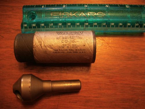 DB-36 WELDON DEBURRING TOOL 90 degree COUNTERSINK 9/16&#034;-1 3/32&#034; Used