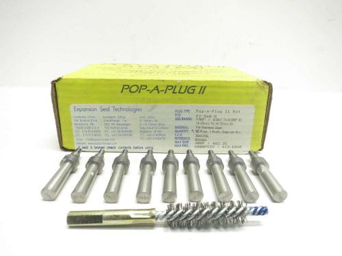 NEW EXPANSION SEAL P2-560-S POP-A-PLUG II KIT W/ 9 PLUGS &amp; 1 BRUSH D518663