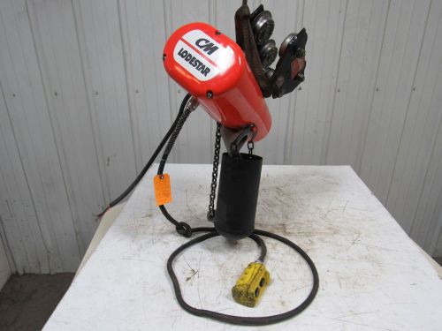 Cm lodstar model f 1/2 ton electric chain hoist 230/460v 3ph 15&#039; lift 16 fpm for sale