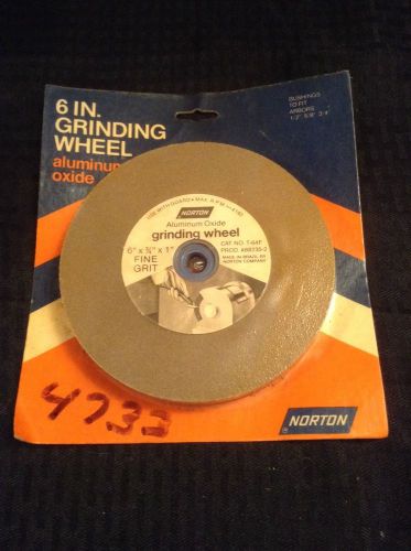 Norton 6&#034; x 3/4&#034; x 1&#034; Aluminum Oxide Grinding Wheel Fine Grit T-64F NEW