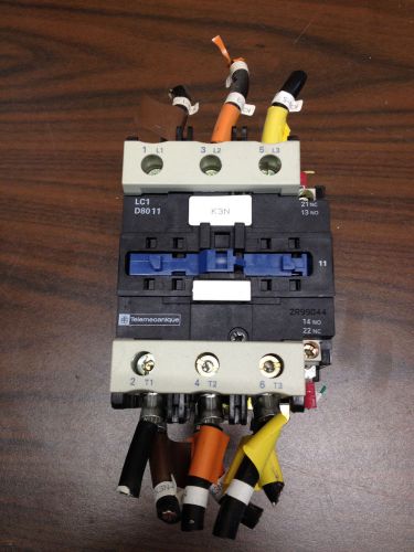 Telemecanique contactor lc1d8011 125a 600v 3p used for sale