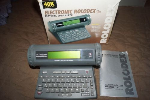 ELECTRIC ROLODEX ORGANIZER SPELL CHECK CALCULATOR PHONE DIALER ORIGINAL BOX