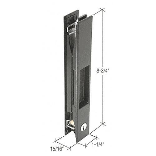 CRL Black Plastic Adams Rite Handle and Key Set with 6-1/4&#034; Screw Holes