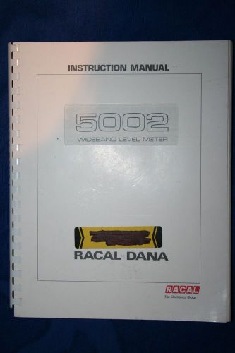 RACAL-DANA  - 5002 WIDEBAND LEVEL METER Instruction Manual WITH SCHEMATICS