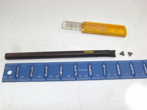 KENNAMETAL 1/2&#034; BORING BAR WITH (5 PCS) KENNAMETAL TPG-222 CARBIDE INSERTS