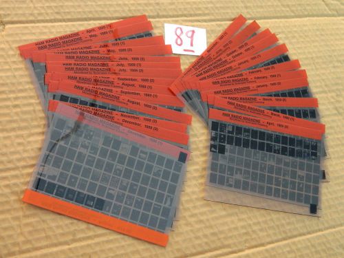 vintage lot of Microfiche Mikrofilm HAM radio MAGAZINE year: 1989