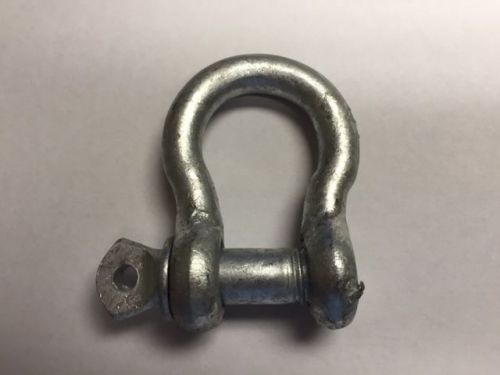 1/4&#034; commercial grade screw pin shackles 25 count box galvanized for sale