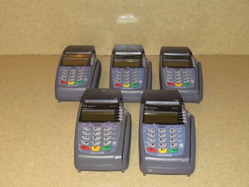 VERIFONE VX510  OMNI 3730 CREDIT CARD TERMINAL MACHINE LOT OF FIVE