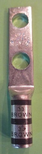 1 thomas &amp; betts t&amp;b 256-30695-1160 2 hole long barrel  lug copper connector for sale