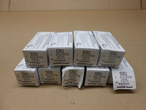 LOT OF 9 NIB ARROW HART 5351 SINGLE RECEPTACLE BROWN NEMA 5-20R 125V 20A 2P 3W