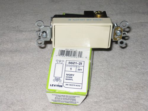 New Leviton Ivory COMMERCIAL Decora Rocker Wall Light Switch 20A 5621-2I