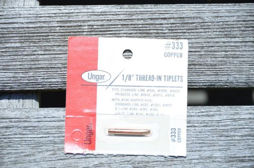 Ungar soldering iron tip  #333  copper1/8&#034; thread-in tiplets  - nos nib for sale