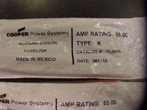 Fuse link 65 amp Cooper industries type K