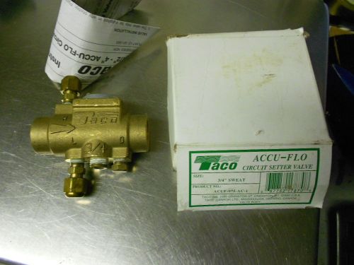 TACO ACCU-FLO CIRCUIT SETTER VALVE 3/4 SWEAT ACUF-075-AC-1