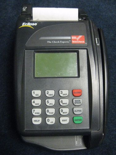 Used Verifone Eclipse Quartet Telecheck Credit Card Check Terminal Works Fine!