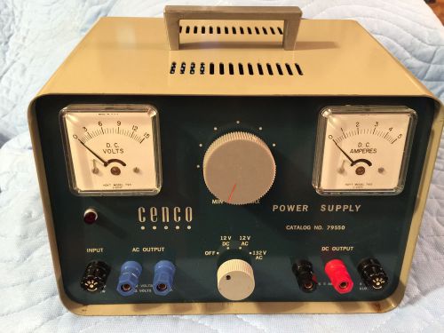 Vintage Cenco 79550 AC/DC Power Supply Variac 0-132VAC 2A &amp; 0-12VAC/DC 5A NICE!!