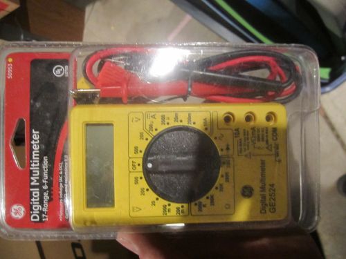 GE 50953 Digital Multimeter 17-Range 6-Function Non-Recording, Yellow