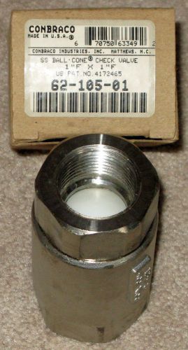 Ball Cone Check Valve Conbraco 1&#034;  # 62-105-01 NEW  S/S