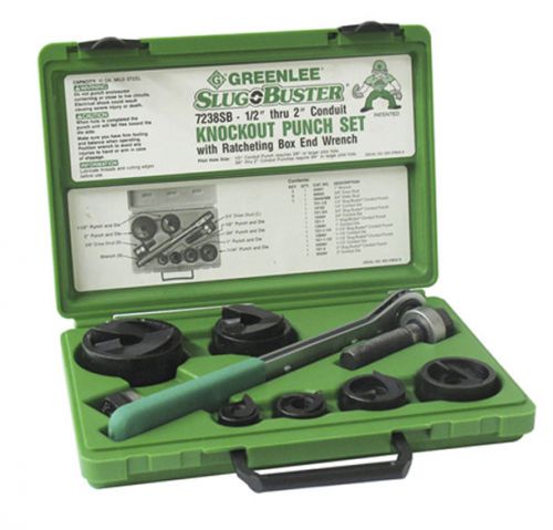 GREENLEE 7238SB PUNCH &amp; DIE SET-1/2&#034;-2&#034;SLUG BUSTER