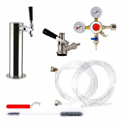 Kegerator Coversion Kit!  3&#034; Taprite Chrome Tower, Domestic D Coupler 22073