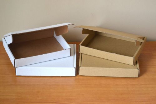 Small postal cardboard mailing boxes pack of 10 strong boxes 150x125x25 for sale