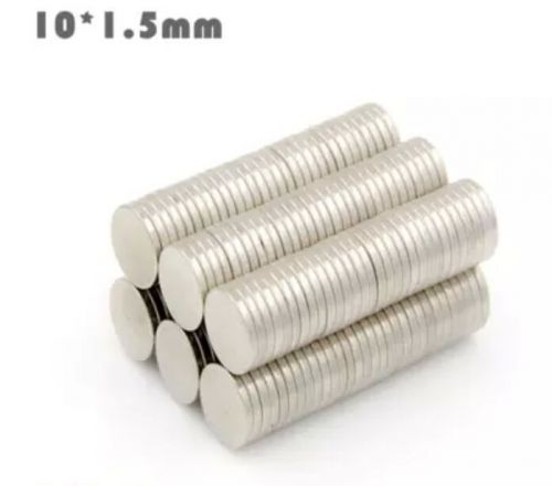 100pcs Neodymium Disc 2/5 x1/16 inch Super Strong Rare Earth Magnet 10x1.5mm N35