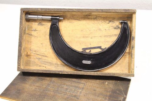 Starrett Micrometer 436 5&#034; to 6&#034; Ratcheting Toolmaker Machinist Free Priority SH