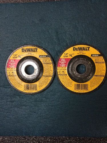 DeWalt DW4514 Grinding Wheel. New. Lot Of 2. 4-1/2&#034;x1/4&#034;x7/8&#034;. Type 27.