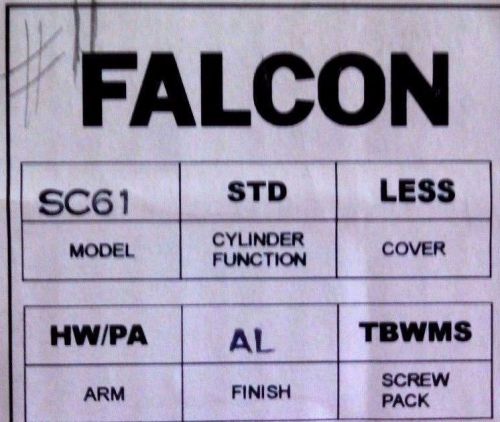 Locksmith doromatic falcon sc61h h-open alu fin door closer replace norton 1604 for sale