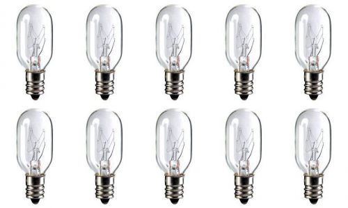 Box of 10 Bulbs 20T7 Clear 20 Watt 130 Volt E12 Candelabra Base 20T7C 130V 20W