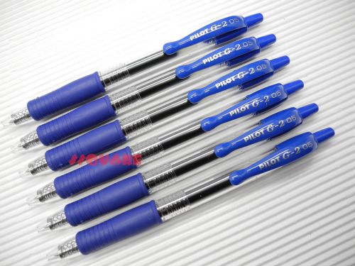 12 x Pilot G-2 0.5mm Extra Fine Retractable Encre Gel Rollerball Pens, Blue