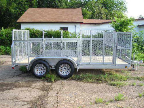 New 2015 - 77&#034; x14&#039;  professional landscape, mower, utility, grass haul, trailer for sale