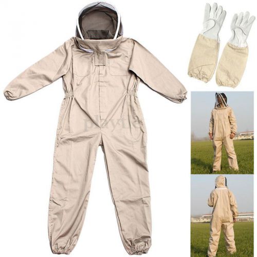 Cotton Beekeeping Jacket Veil  Heavy duty Bee Keeping Suit Protective Smock NEW