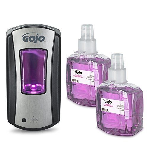 GOJO 1912-D1 LTX-12 Starter Kit with 1 Dispenser and 2 Refills, 1200 mL