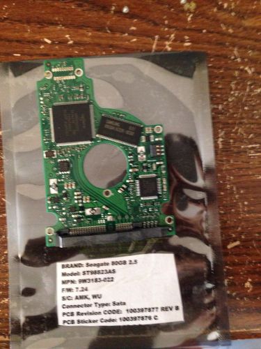 PCB ST98823AS, 9W3183-022, 7.24, Seagate 80GB 2.5 Sata 100397876 C,