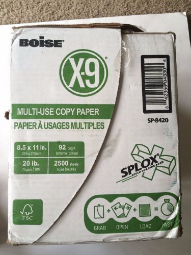 Boise x-9 multi-use copy paper, 92 bright, 20lb, 8-1/2x11, white for sale