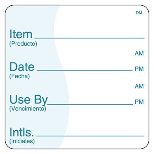 DayMark IT112438 DissolveMark Item/Date/Use by Bilingual Dissolvable Label 2&#034;...