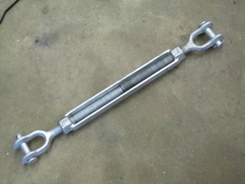 JMC 7/8&#034;-9 galvanized turnbuckle 12&#034; take up  7200# work load 24 1/2&#034; long