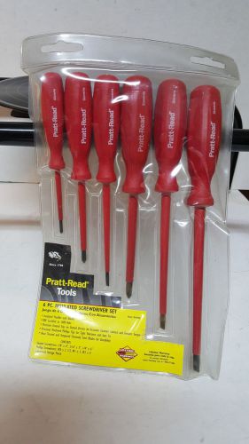 PRATT-READ 6 PC INSULATED SCREWDRIVER SET MODEL #46900 / OLD SCHOOL HARD TO FIND