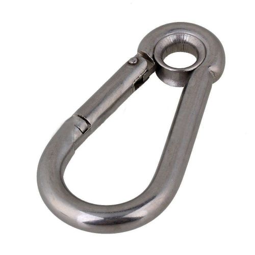 140mm Carabiner-Eyelet M12 304 Stainless Steel Secure Lock High Load-bearing