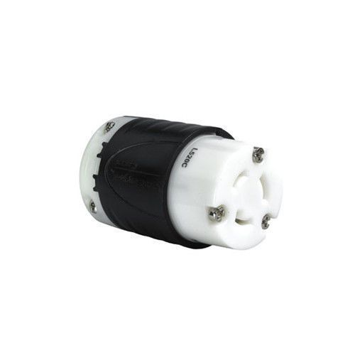 Legrand L520C 20 Amp NEMA Connector L520 - Black Back, White Front Body