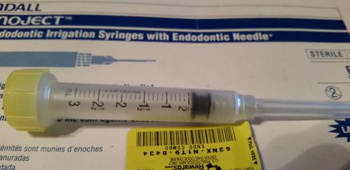 New Unopened 3mL &#034;Kendall&#034; Monoject Irrigation syringe w/ 1-1/4&#034; 27g needle