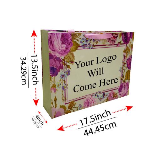 100 Custom Printed Bags Personalised Paper Bags Promo Bags Wholesale