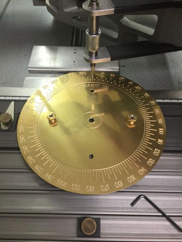 Brass engraving plate for new hermes font tray instrument dial degrees wheel for sale