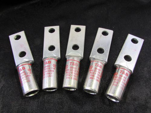 THOMAS&amp;BETTS 54482 350MCM HI-VOLT 2 HOLE COP COMPRESSION LUG RED (LOT OF 5)**NNB