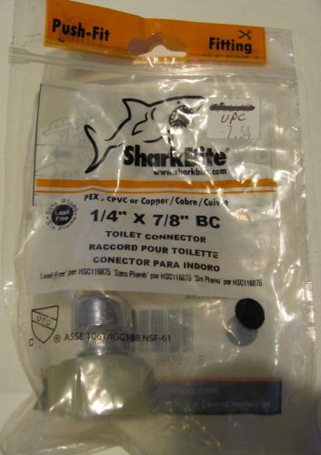 New in package sharkbite shark bite 1/4 x 7/8 toilet connector for sale