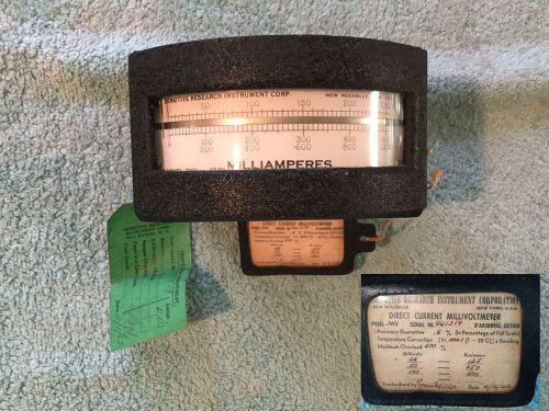 VTG SENSITIVE RESEARCH D.C MILLI- AMPERES Volt METER GAUGE MODEL JWV 1000 TESTED