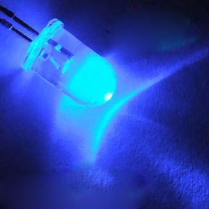500pcs 5mm blue round high power super bright water clear led leds lamp bulb for sale