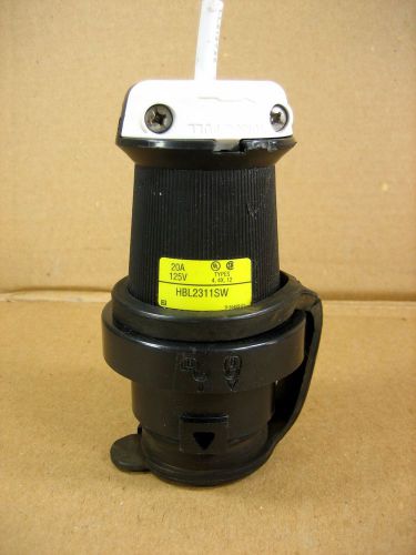 Hubble  HBL2311SW   Shrouded Watertight Twist-Lock Plug 125V, 20A